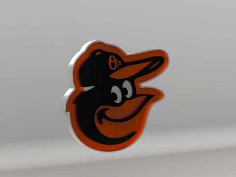MLB Baltimore Orioles Team Logo 3D Модель