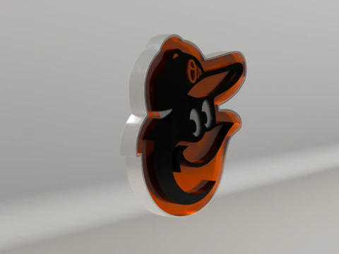 MLB Baltimore Orioles Team Logo 3D Model