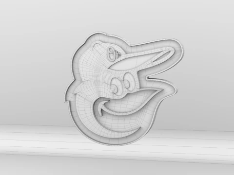 MLB Baltimore Orioles Team Logo 3D Model