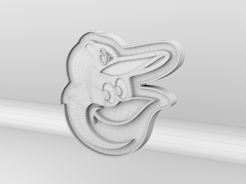 MLB Baltimore Orioles Team Logo 3D Модель