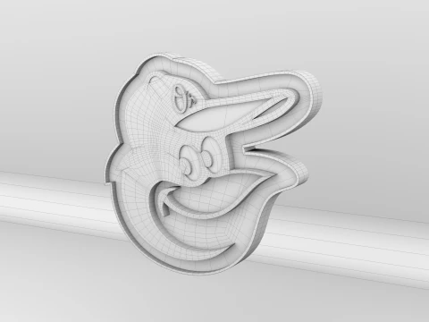 MLB Baltimore Orioles Team Logo 3D Model