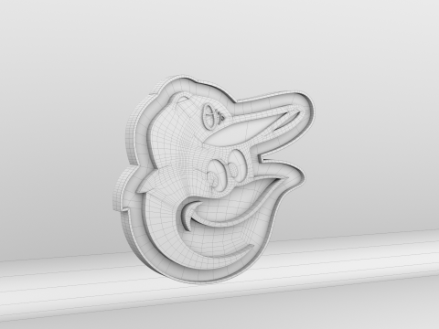 MLB Baltimore Orioles Team Logo 3D Модель