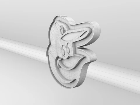 MLB Baltimore Orioles Team Logo 3D Model