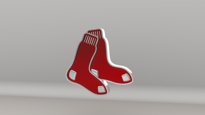 MLB Boston RedSox V1 Team Logo 3D Model .c4d .max .obj .3ds .fbx .stl .blend