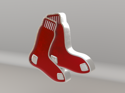 MLB Boston RedSox V1 Team Logo 3D Model
