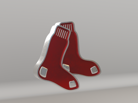 MLB Boston RedSox V1 Team Logo 3D Model