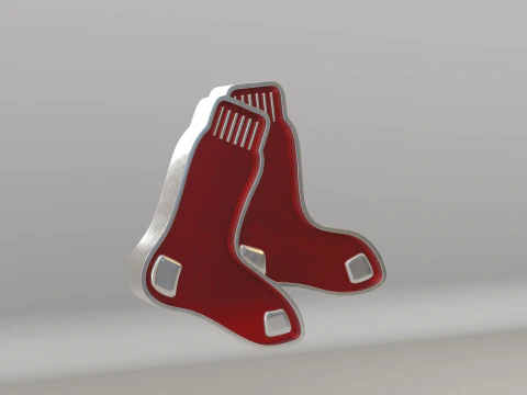 MLB Boston RedSox V1 Team Logo 3D Model
