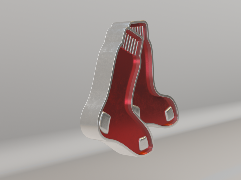 MLB Boston RedSox V1 Team Logo 3D Model