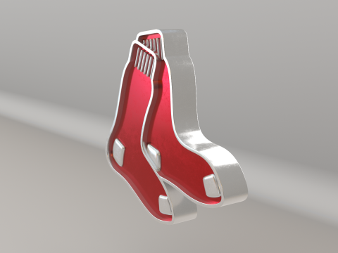 MLB Boston RedSox V1 Team Logo 3D Model