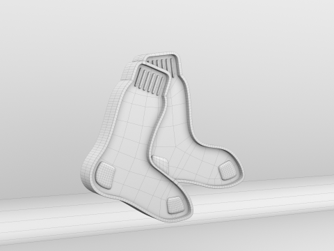 MLB Boston RedSox V1 Team Logo 3D Model