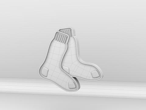 MLB Boston RedSox V1 Team Logo 3D Model