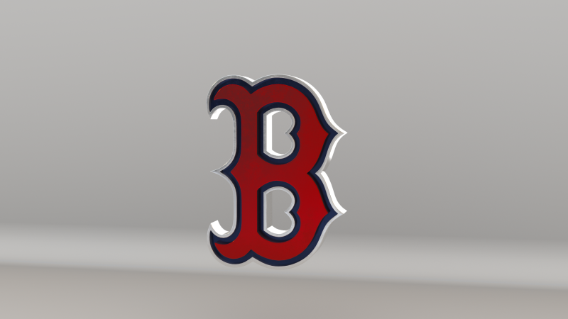MLB Boston RedSox V2 Team Logo 3D 模型 .c4d .max .obj .3ds .fbx .stl .blend