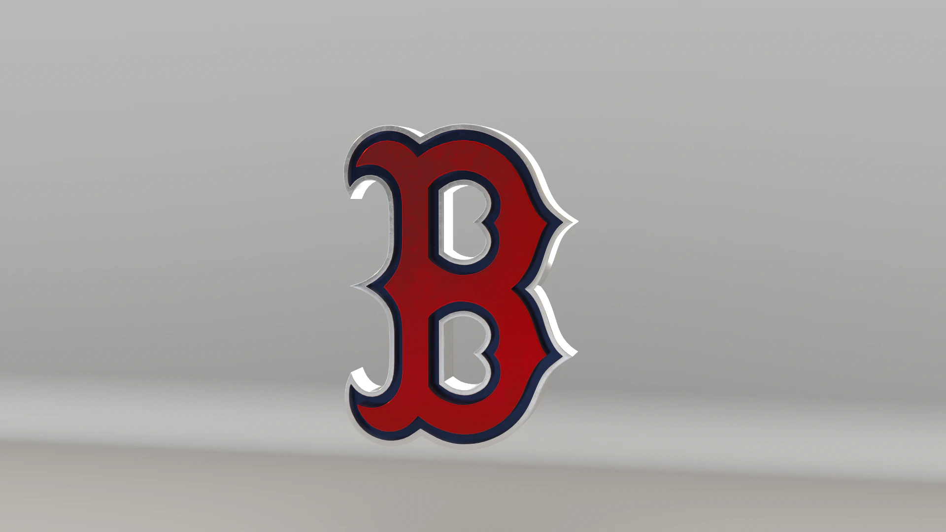 MLB Boston RedSox V2 Team Logo 3D Model .c4d .max .obj .3ds .fbx .stl .blend 