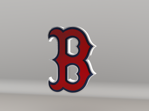 MLB Boston RedSox V2 Team Logo 3D Model