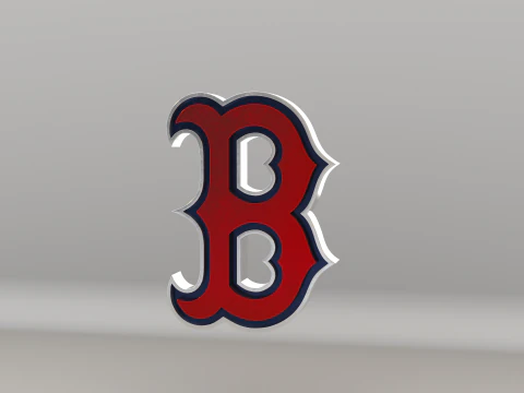 Logotipo da equipe MLB Boston RedSox V2 Modelo 3D
