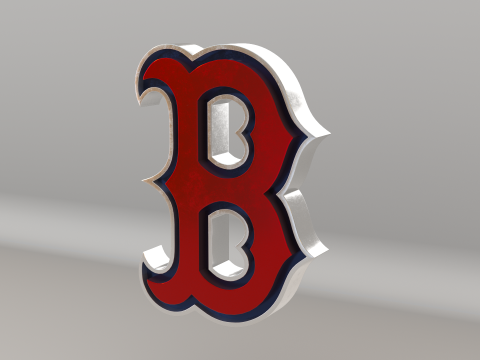 MLB Boston RedSox V2 Team Logo 3D 模型