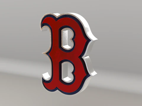 MLB Boston RedSox V2 Team Logo 3D Model