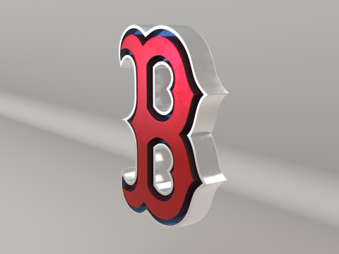 MLB Boston RedSox V2 Team Logo 3D 模型
