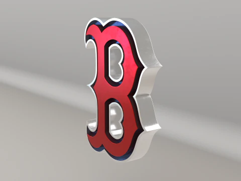 MLB Boston RedSox V2 Team Logo 3D Model