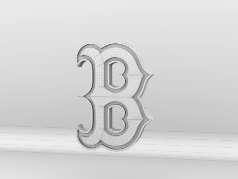 MLB Boston RedSox V2 Team Logo 3D Model