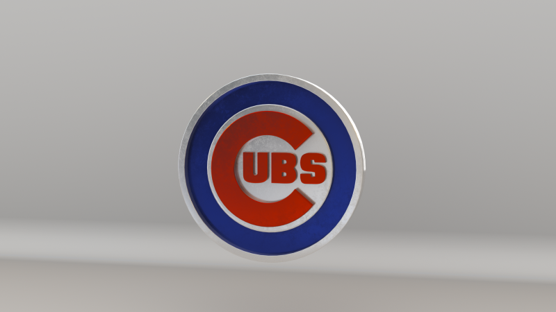 MLB Chicago Cubs Team Logo Modelo 3D .c4d .max .obj .3ds .fbx .stl .blend
