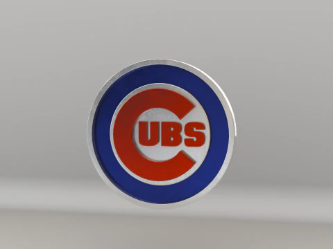 MLB Chicago Cubs Team Logo 3D Model