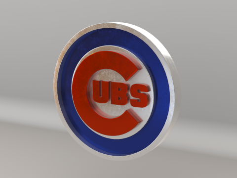 MLB Chicago Cubs Team Logo Modelo 3D