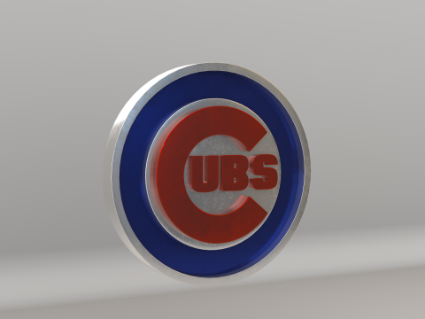 MLB Chicago Cubs Team Logo Modelo 3D