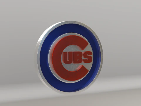 MLB Chicago Cubs Team Logo 3D Model