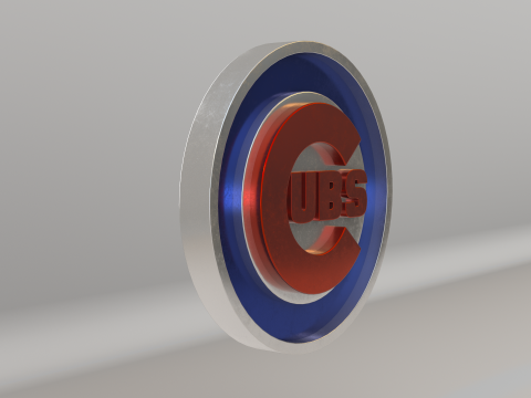 MLB Chicago Cubs Team Logo Modelo 3D