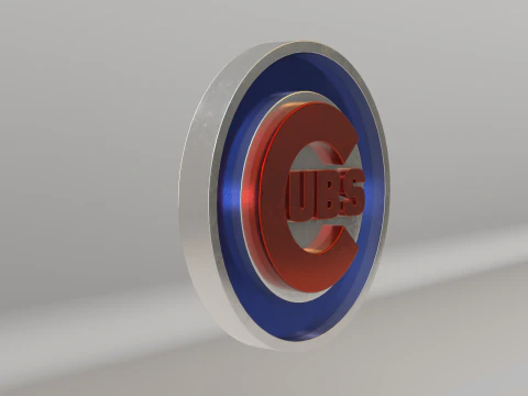 MLB Chicago Cubs Team Logo 3D Model