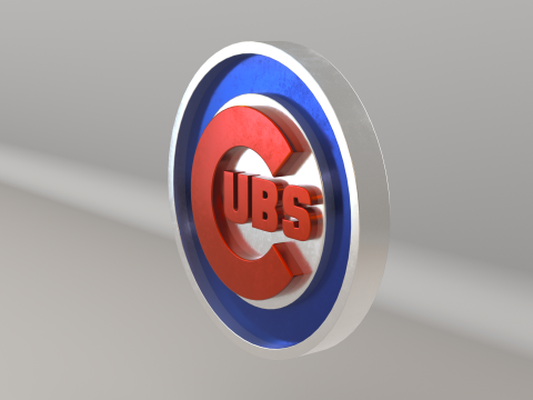 MLB Chicago Cubs Team Logo Modelo 3D