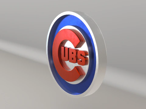 MLB Chicago Cubs Team Logo 3D Model