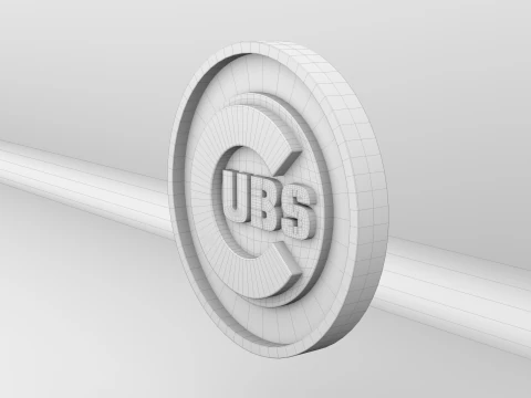 MLB Chicago Cubs Team Logo 3D Model