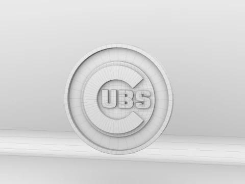 MLB Chicago Cubs Team Logo 3D Model