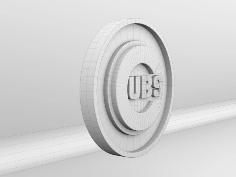 MLB Chicago Cubs Team Logo 3D Model