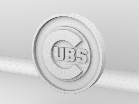 MLB Chicago Cubs Team Logo Modelo 3D