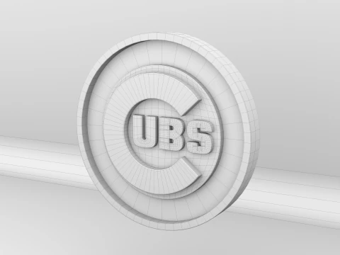 MLB Chicago Cubs Team Logo 3D Model