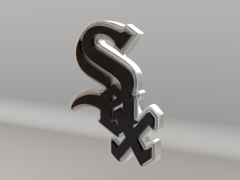 MLB Chicago WhiteSox Team Logo 3D-Modell