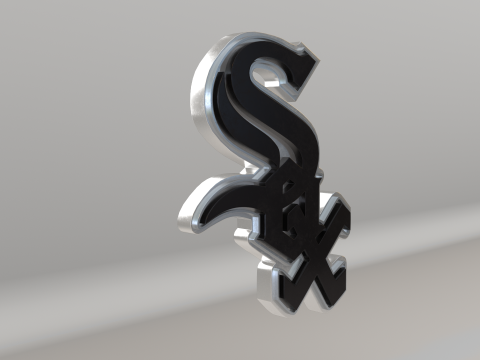 MLB Chicago WhiteSox Team Logo 3D-Modell
