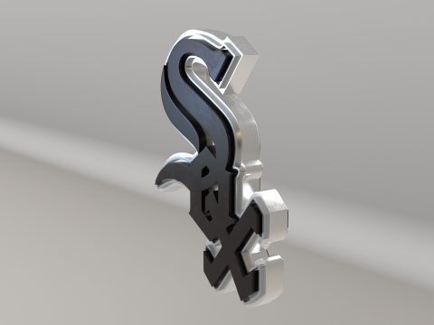 MLB Chicago WhiteSox Team Logo 3D-Modell