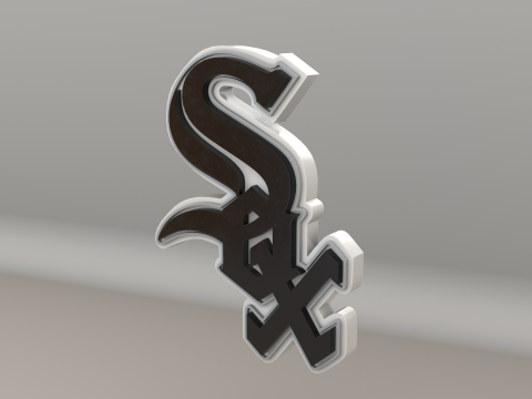 MLB Chicago WhiteSox Team Logo 3D-Modell
