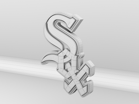 MLB Chicago WhiteSox Team Logo 3D-Modell