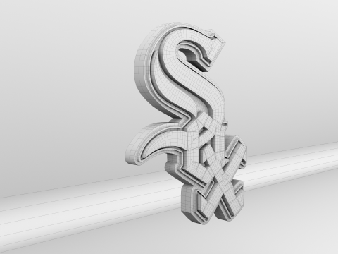 MLB Chicago WhiteSox Team Logo 3D-Modell