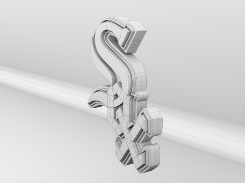MLB Chicago WhiteSox Team Logo 3D-Modell