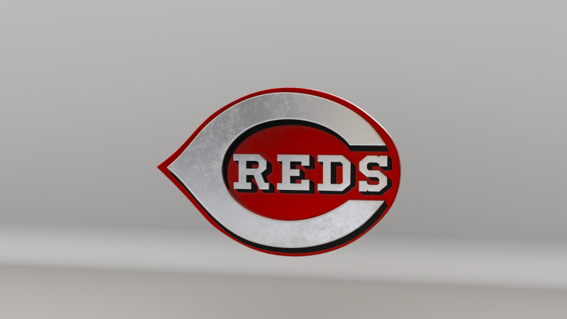 MLB Cincinnati Reds V1 Team Logo Modello 3D .c4d .max .obj .3ds .fbx .stl .blend