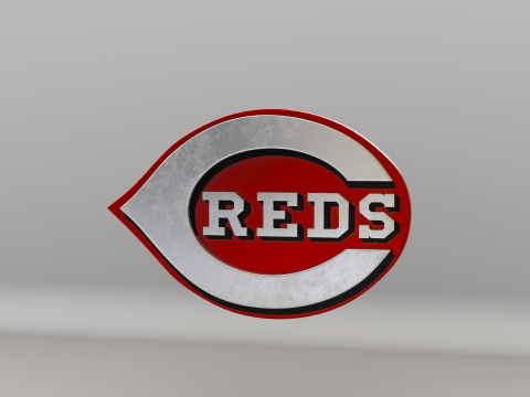 MLB Cincinnati Reds V1 Team Logo 3D मॉडल