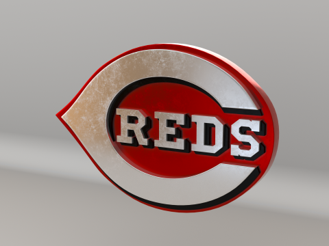 MLB Cincinnati Reds V1 Team Logo Modello 3D