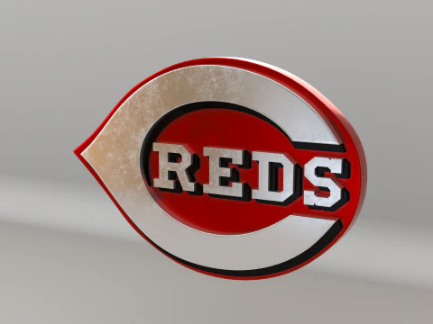 MLB Cincinnati Reds V1 Team Logo 3D Model