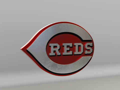 MLB Cincinnati Reds V1 Team Logo Modello 3D